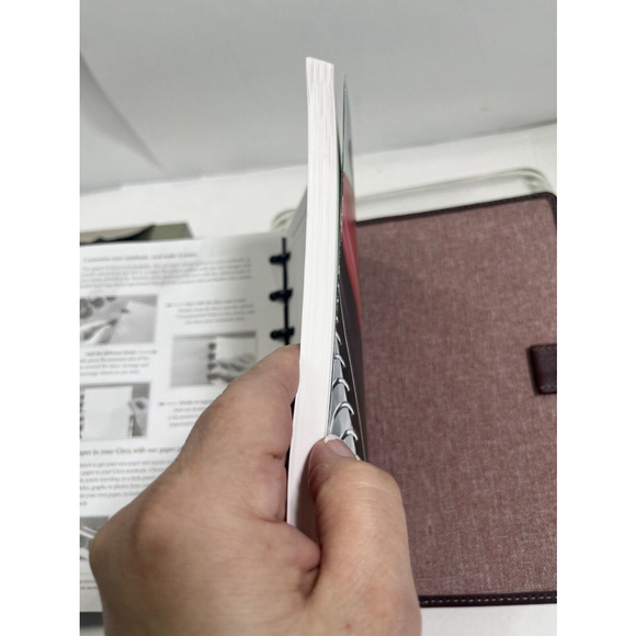 Levenger Circa Cordova Leather Foldover Notebook Junior Size New In Box - Picture 14 of 16